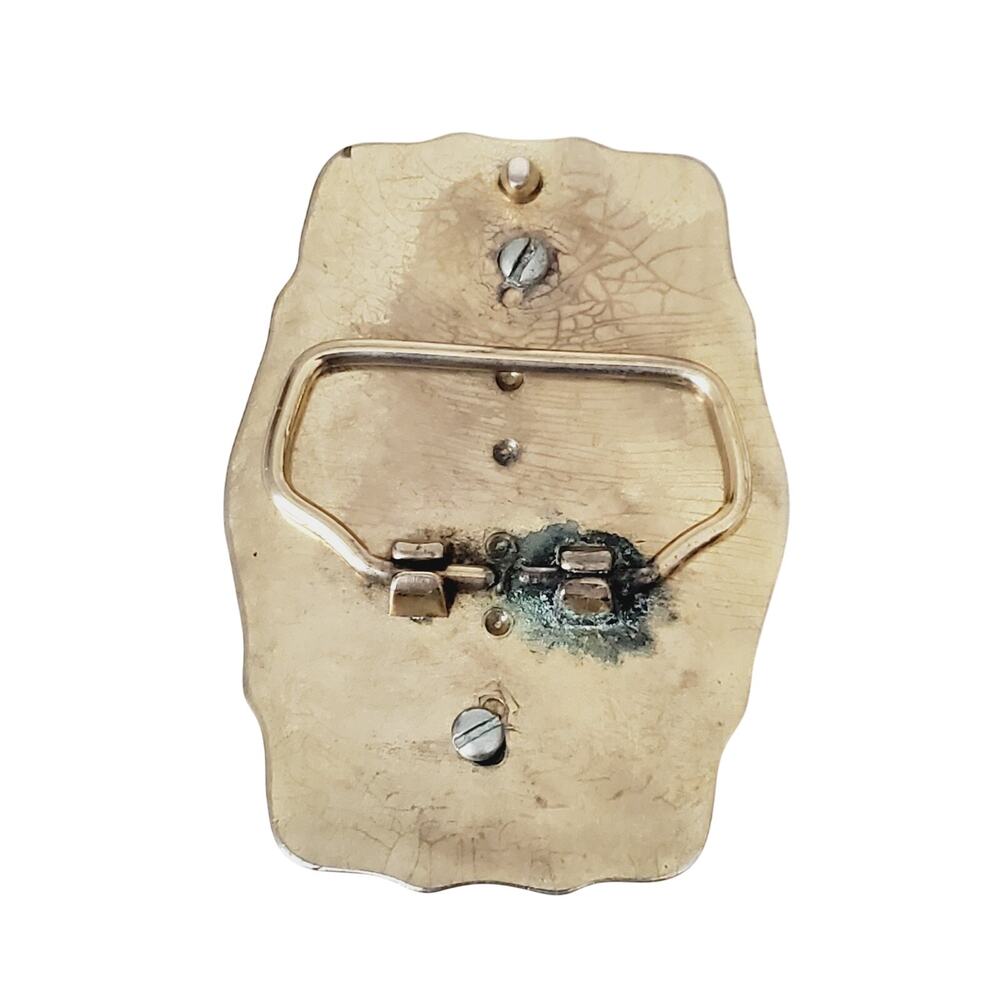 Vintage Cowboy Cowgirl Western Style Belt Buckle Silver Granite Center Collect - Picture 4 of 6